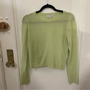 Intermix Cashmere Crew neck Sweater in Line Green